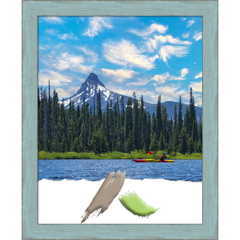 Jashon Blue Wood Picture Frame, 16" W x 20" H