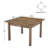 Square Wood Dining Table for 4-1976310087