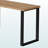 Annetha Brown Finish L Shape Computer Desk with Black Metal Legs, 31.12" H X 71.78" W X 59.81" D