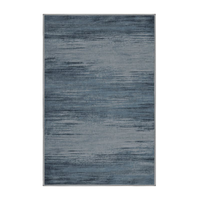 Tapis abstrait gris lavable à la machine