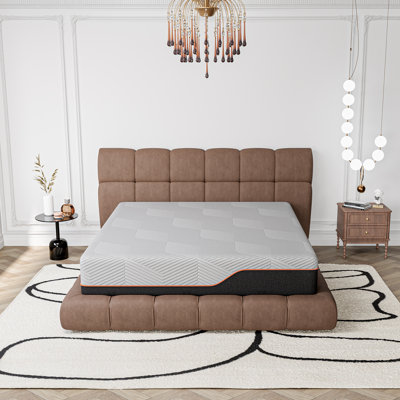 14 Inch Ultra-Plush Gel Memory Foam Black Mattress Infused With Green Tea Extract