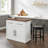 Jorianna Solid Wood Top Kitchen Island