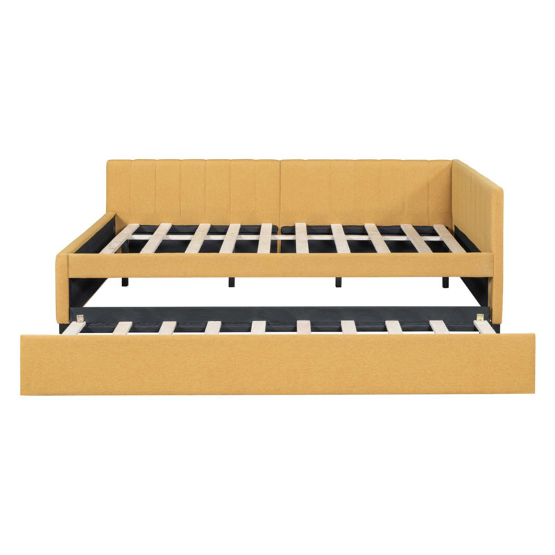 Full Size Upholstered Daybed, Full/Double, Yellow