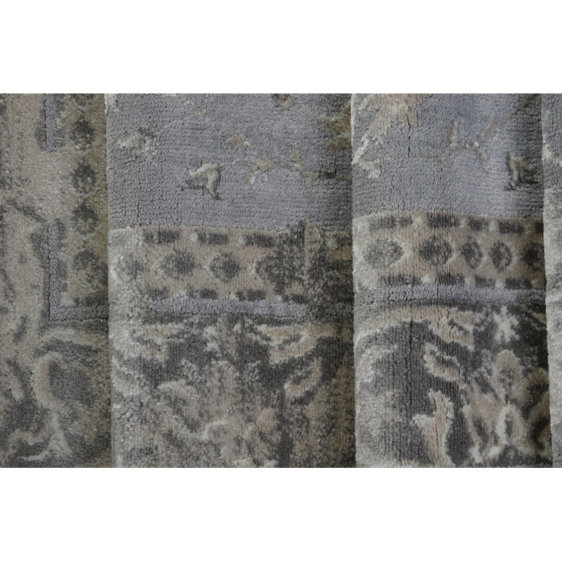 Tapis oriental champagne / crème Fitz, Rectangle 5 pi 3 po x 7 pi 7 po