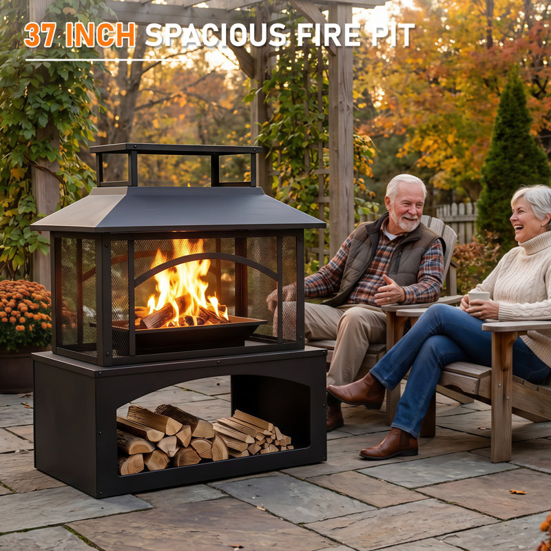 Rectangle Steel Charcoal Smokeless Fire Pit 