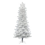Slim Crystal White Pine Artificial Christmas Tree with Stand