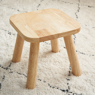 Solid Wood Stool Foot stool,Small Square Wooden Ottoman,Plant Stand, Wood Accent Stool by George Oliver