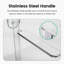 Porte de douche coulissante double semi-sans cadre H 44 po à l 72 po x H 72 po, porte de douche à dérivation, porte en verre trempé épais de 1/4 po (6 mm)-129435188