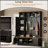 Versatile 3-in-1 Hall Tree with 6 Hooks, Farmhouse Walnut Storage Bench, and Adjustable Shelves for Modern Entryways-1475886326