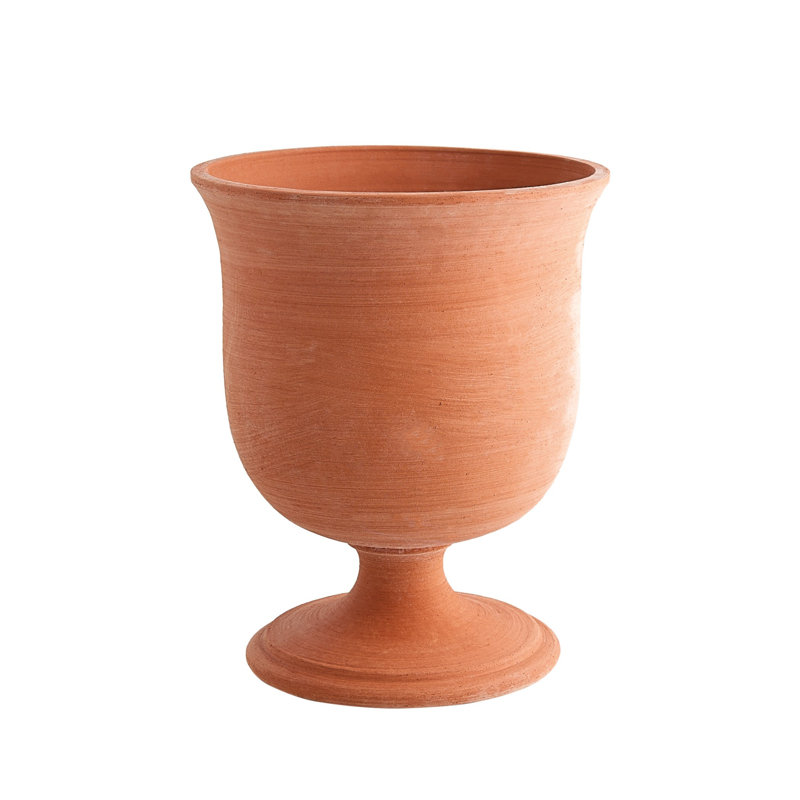 Villa Chalice Vase-Terracotta, 20" H x 16" W x 16"D