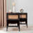 Nestl Wooden Rattan Nightstand End Table with Drawer-100255613-100866088