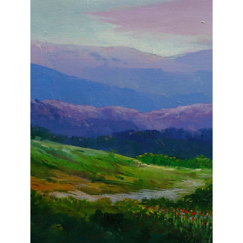 Hillside Flower Valley | Mix Media On Canvas | By Kshirsagar Sanjay Krishna
