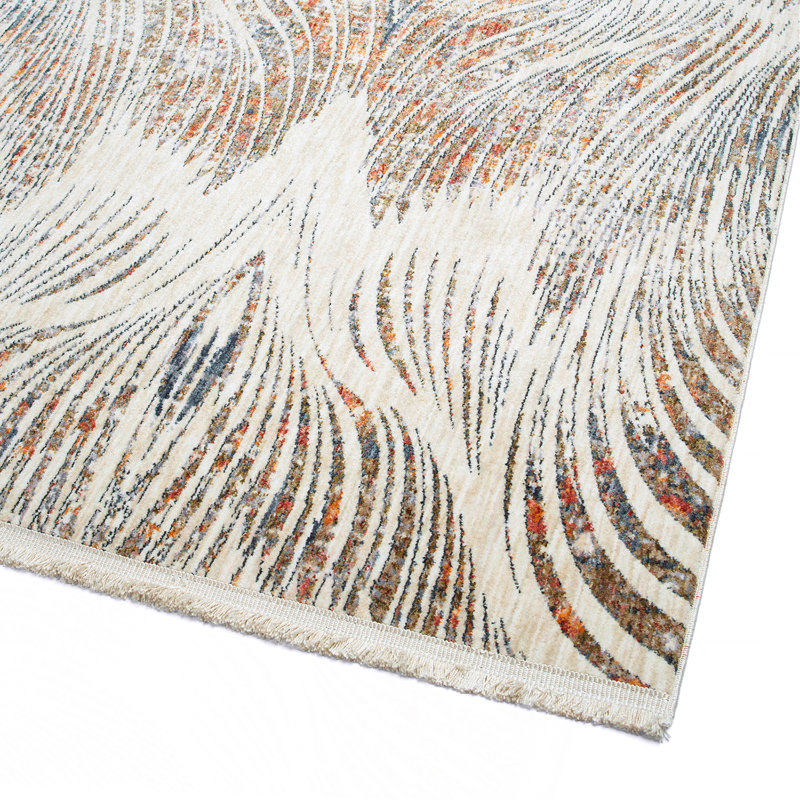 Tapis moderne, abstrait et à poils courts, Rectangle 1 pi 10 po x 2 pi 6 po