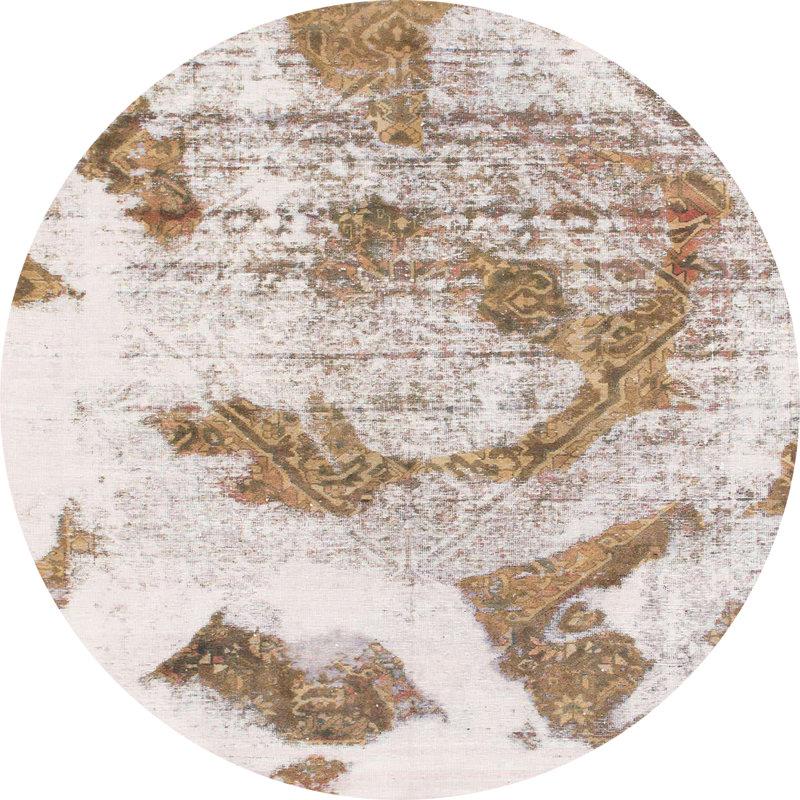 Abstract Indoor Rug, Round 5'