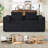 Compression Sofas, 72 Inch Black Corduroy Modern Couch for Home