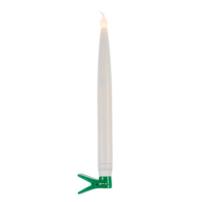 Ivory LED Taper Candles, Set of 10