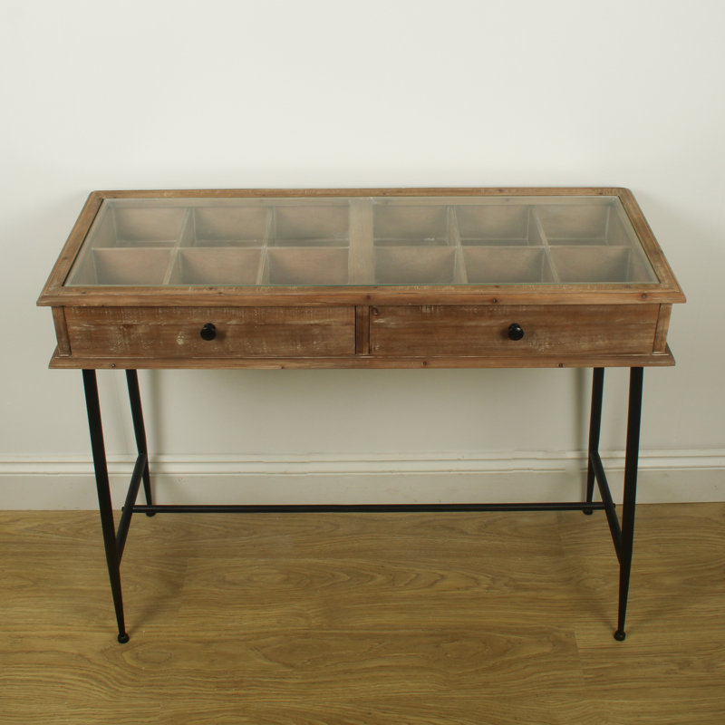 Etheredge 102cm Solid Wood Top Console Table