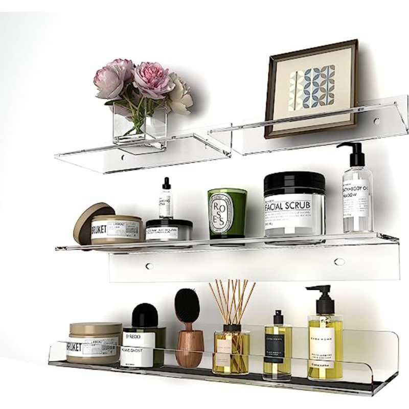 Phoenicia 4 Piece Acrylic Floating Shelf