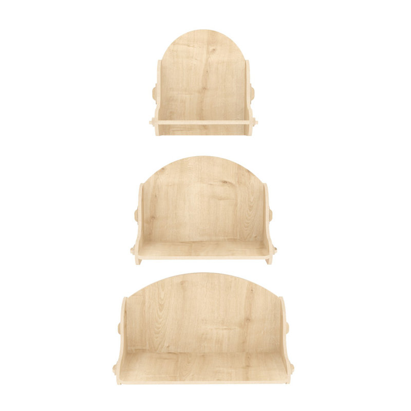 Elegant Wall Shelf, Oak Color, 9.8 x 9.8 x 5.9 inches | 100% Melamine Coated Particle Board, Thickness: 0.3 inches | Stylish Rustic Design for Home Décor, Perfect for Living Room & Entryway Storage