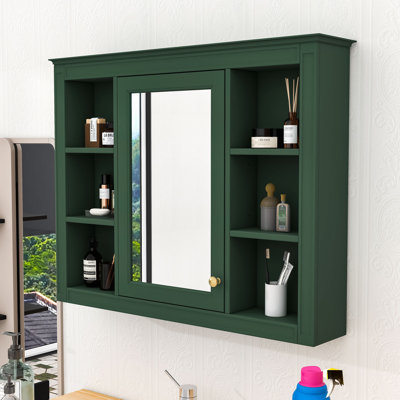 Elegant Wall-Mounted Mirror Cabinet with Concealed Storage