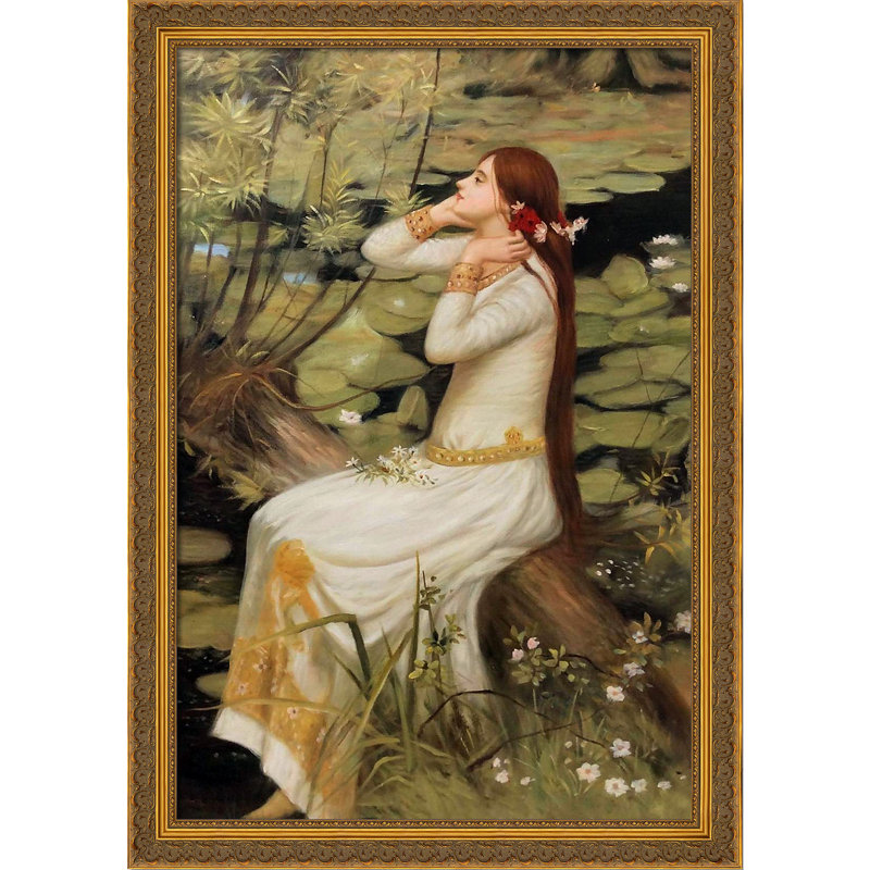 Ophelia, peinture sur toile encadrée, Or, H 42,5 po x x P 2 po