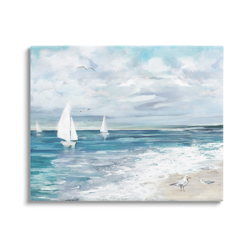 «On The Water Landscape» par Carson Lyons, H 30 po x l 40 po x P 1,5 po
