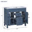 Meuble-lavabo autoportant simple 35,9 po avec plateau en panneau de fibres à densité moyenne Daleila