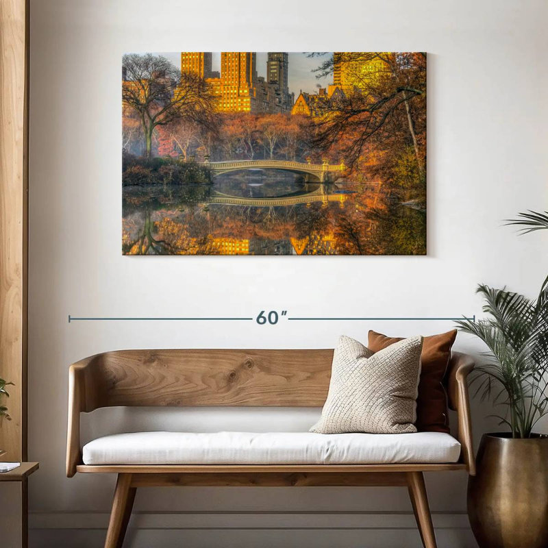Pont Kavia Bow en automne, H 30 po x l 45 po