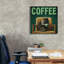  «Coffee Cat» par Rich Monet, art mural sur toile, 26 po x 26 po-1953824132
