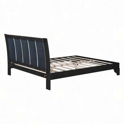 Cadre de lit en pin et bois composite 210 x 177 cm, matelas de 6 à 8 pouces (227 kg), sans sommier, mobilier de chambre moderne