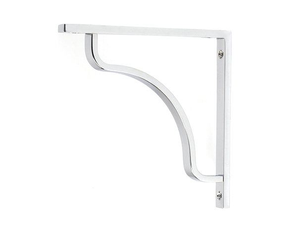 Abingdon Shelf Bracket, Polished Chrome, 15cm H x 5.9cm W x 1.5cm D