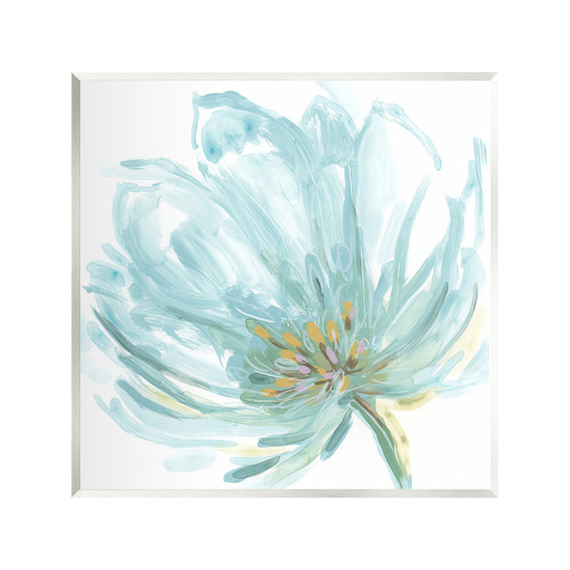 Art mural doux bleu abstrait par June Erica Vess