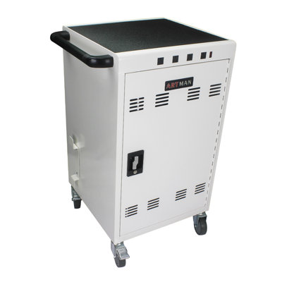 38.3'' H x 20.8'' W 1 Laptop/Tablet Storage Cart with Wheels