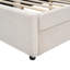 Lit plateforme double tapissier avec USB et 2 tiroirs-1059213450