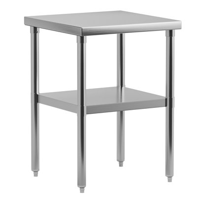 Table en acier inoxydable 61 po [certifiée NSF] avec table de cuisine commerciale en métal robuste pour la maison