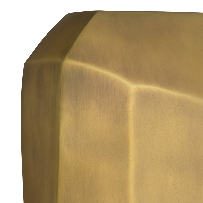 Linos Handmade Aluminum Table Vase, Antique Brass, 20.08" H x 12.01" W x 5.12" D