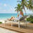 MURCANO HDPE Outdoor Chaise Lounge with Armrests, Reclining Sling Patio Lounger with Wheels for Poolside & Deck-133136617