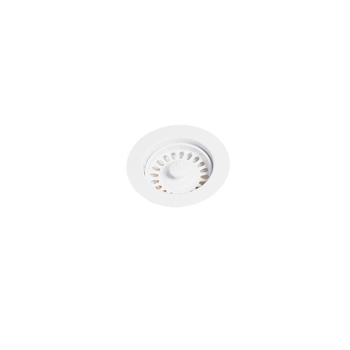 Drain d'évier de cuisine à rebord 3,5 po Disposer Flange, Blanc glacier