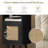 54'' H X 11.5'' W Slim Tall Rattan Storage Cabinet Boho Accent Bookshelf w/ Rattan Door 12-Position Adjustable Shelf-99057534