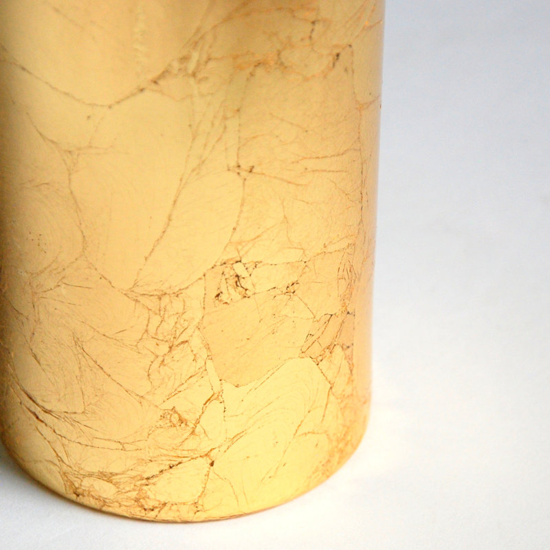 Halie Handmade Glass Table Vase, 10'', Gold