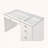 Glam Vanity Table with Glass Top and 5 Drawers-1470694516