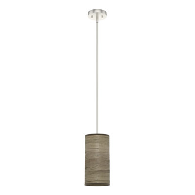 Mini-luminaire suspendu à cylindre simple à 1 lumière Chevron