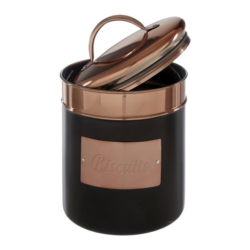 Metal Jar, Black/Copper