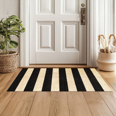 wash+dry Farmhouse Stripes Washable Rug, 2x3