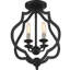 Plafonnier semi-encastré géométrique de style lustre à 4 lumières de 15 po Borger-1554926004