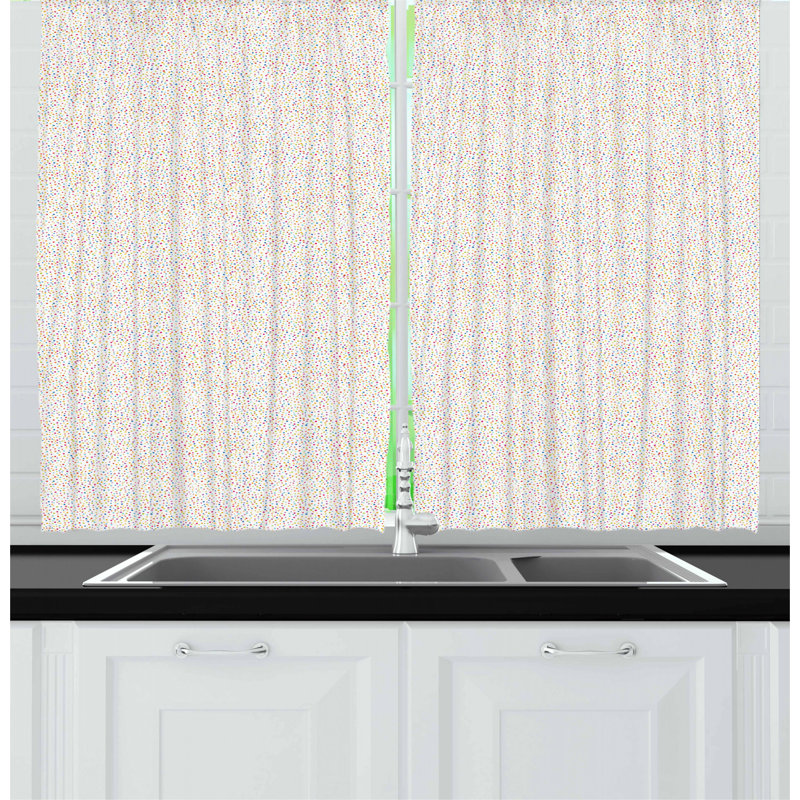 Polka Dots Tailored Kitchen Curtain