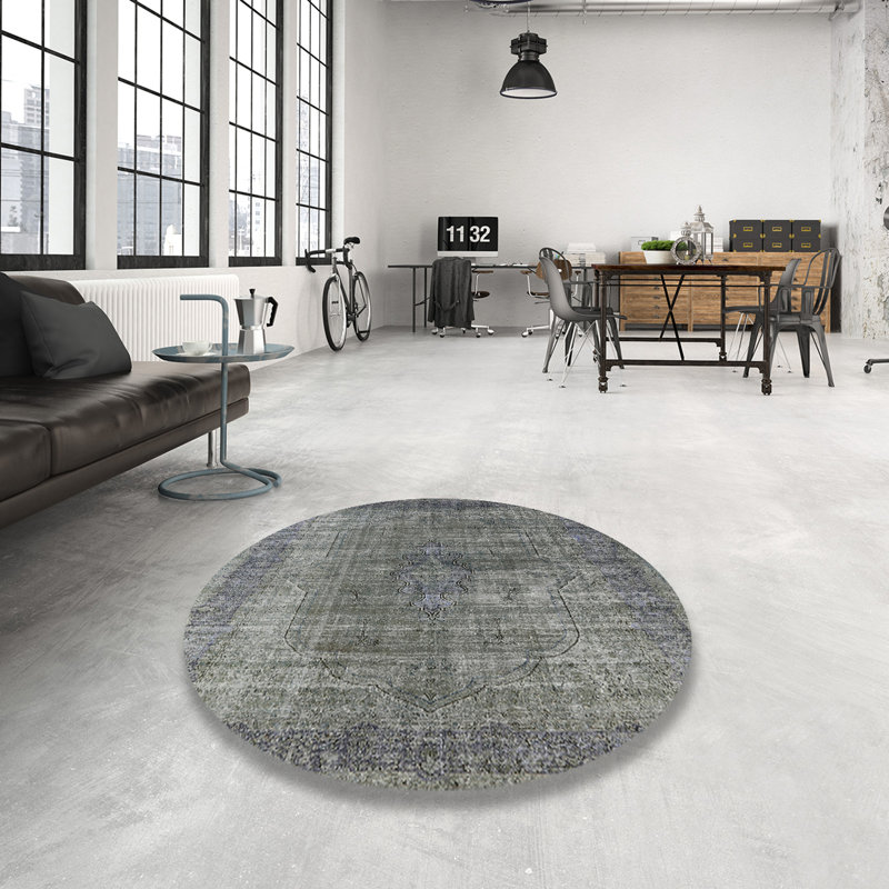 Tapis oriental gris Howser, Rond 4 pi