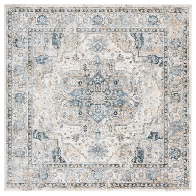 Tapis 723 ivoire / bleu marine