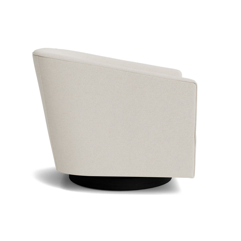 Cooper Full Swivel Chair, Performance Boucle - Cream, Black