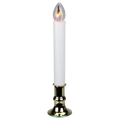 White Flicker Flame Christmas Candle Lamp - 8.75 Inch